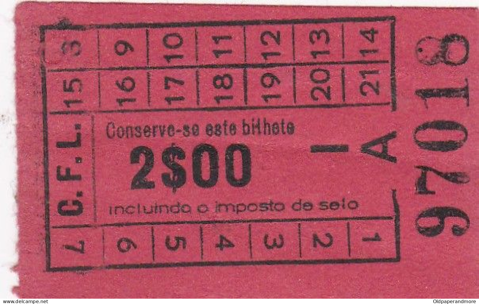 Bilhetes de comboio da Transpraia